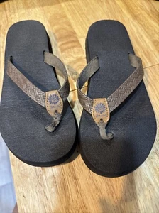Yellow Box Damen braun Kunstleder Flip Flops Größe 6 - Bild 1 von 3