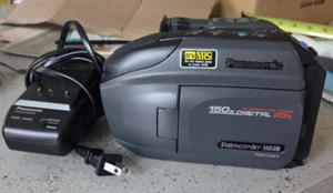 Panasonic Camcorder w/ Battery Charger VHSC High Def 150x Zoom Lens Screen WORKS - Picture 1 of 8