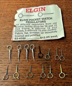 Vintage LaRose Cat.03-4166 Elgin Pocket Watch Regulators- 14 Asst.- 16 & 18 size - Picture 1 of 4