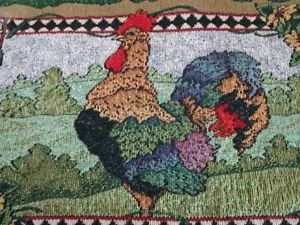 Tapestry Set Of 3 Placemats by Beth YARBROUGH Rooster Design - Picture 1 of 3