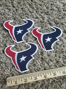 Lot of 3 Houston Texans NFL Authentic Game Jersey Patches Ripon 4.25" x 3.5" - Picture 1 of 3
