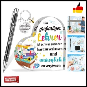 Lehrer, Geschenk Abschied, Lehrer Herzförmiges Heimat Dekoration, Danke... - Bild 1 von 10