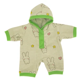 TEDDY BEAR CLOTHES Green Bunny Sleeper PJ pyjamas - 16"/40cm BUILD a TEDDY BEAR - Picture 1 of 3