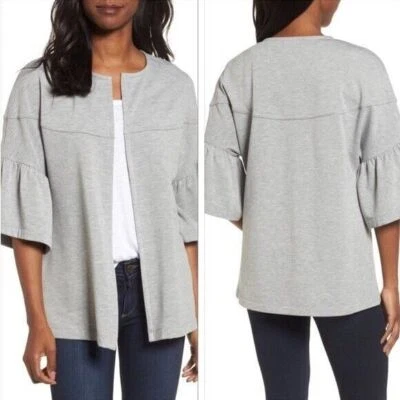 Cárdigan Suéter Pleione Frente Abierto Mujer Gris Talla XS NUEVO NUEVO CON ETIQUETAS N70 Foto 1 de 4