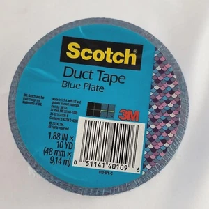 Scotch Pattern Duct Tape 1.88 Inch X 10 Yards (48mm × 9,14m) Blue Plate - Picture 1 of 5