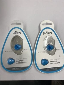 2 pair EarSkinz Ear Covers (ES2) Designed for Apple EarPods Ear Pod Wired - Picture 1 of 5