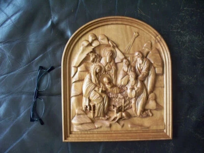 Los Reyes Magos, Jesús, Navidad, icono de madera Foto 1 de 4