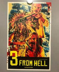 Rob Zombie 3 From Hell movie poster Sheri Moon Sid Haig Devils Rejects 2 11x17 - Picture 1 of 2