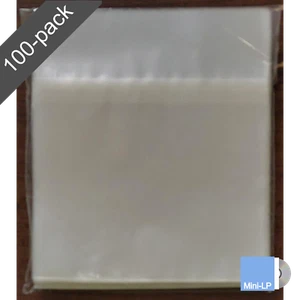 100 CD Mini-LP Sleeves: Japanese Resealable Wraps: Paper Jacket CD Album Covers - Imagen 1 de 2