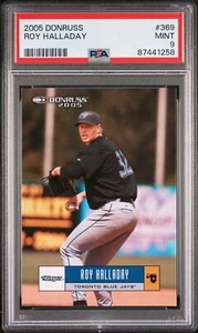 2005 DONRUSS #369 ROY HALLADAY PSA 9 MINT HOF BLUE JAYS PHILLIES - Picture 1 of 2