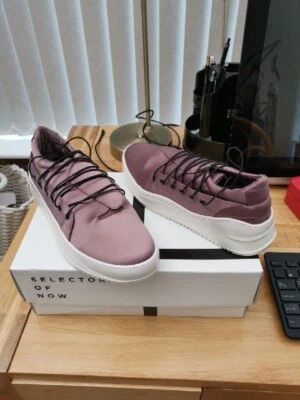 Bronx Ladies Raised Sole Bungee Lace Satin Trainers,Dusky PINK, UK 6 EU 39, BNIB — 第 1/4 张图片