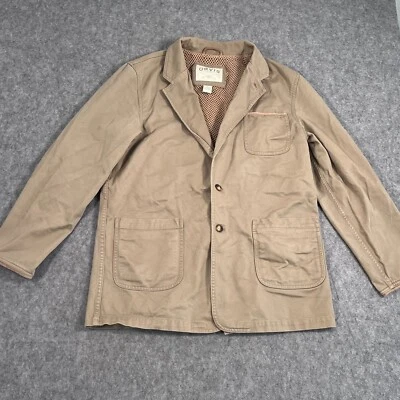 Orvis Vintage Beige Canvas Utility 2-Button Blazer Jacket Men's Size 42L - Image 1 of 4