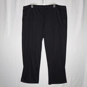 Linea Louis Knit Pants Women 3X Black Stretch Straight Drawstring Waist Pocket - Picture 1 of 9