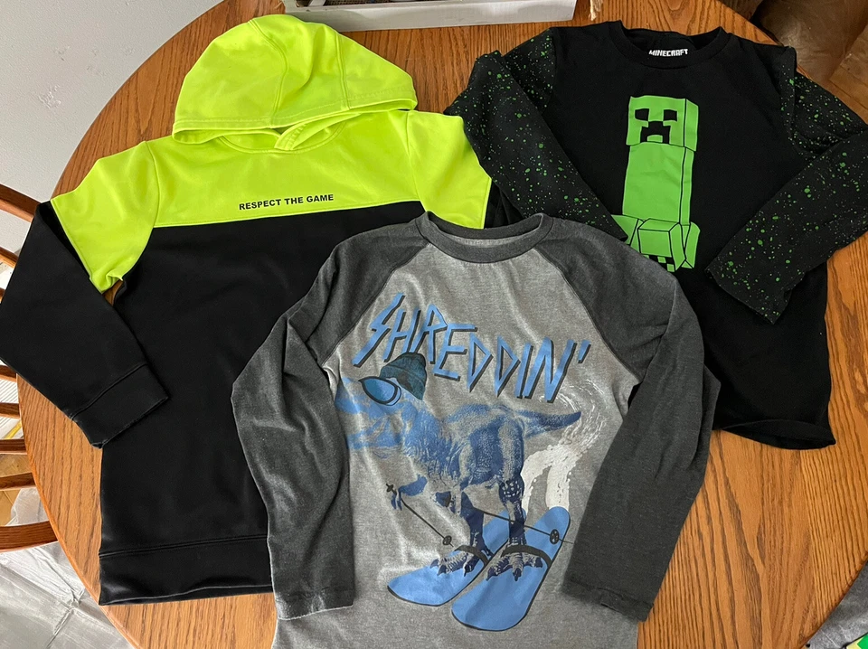 LOTE DE 3 CAMISAS MEDIANAS PARA NIÑOS MINECRAFT, XERSION Y ARIZONA MANGA LARGA Foto 1 de 4
