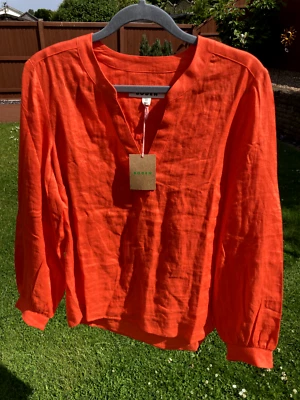 BODEN Orange Alice  linen Top size 6  --- T1504     --b25a - Image 1 of 4