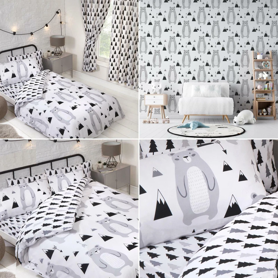 PRH TENDE ORSO SCANDI / LENZUOLO ADERENTE / SET COPRIPIUMINO / CARTA DA PARATI BAMBINI