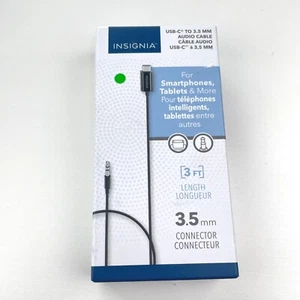Insignia Type-C Câble Adaptateur USB-C vers Prise Audio 3,5mm 0,9m (3ft) - Photo 1 sur 5