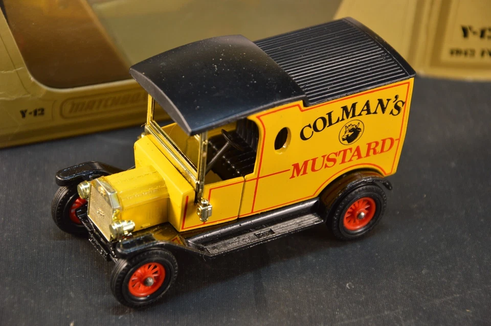 MATCHBOX MODELS OF YESTERYEAR 1912 FORD MODEL T Y-12 SCALA 1/35 COLMAN'S MUSTARD - Immagine 1 di 4