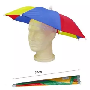 Umbrella Hat Novelty Adult Costume Hat Ladies Mens Multi Colour Festival Hat - Picture 1 of 3