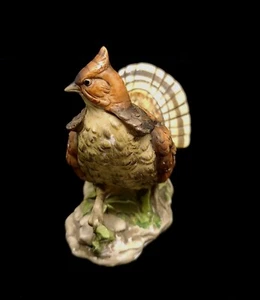 Vintage Norleans Spruce Grouse Ceramic Figurine Japan Bird Shelf Decor 5" #F11 - Picture 1 of 6