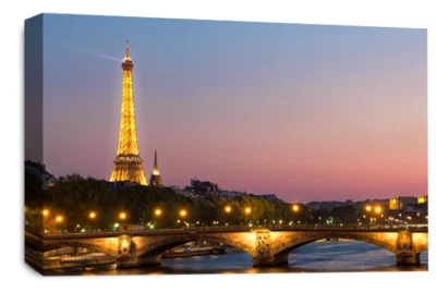 Large Paris Wall Art Print Eiffel Tower France Framed Picture Ready to Hang - Image 1 of 4