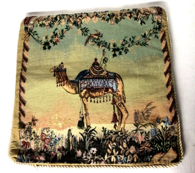 Jacquard Tapestry  Pillow Cover Camel - Image 1 of 4