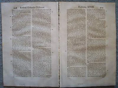 1709 CHURCH DECREE ANTONII GABRIELIS CALDERONI P. 920 – 917 8 ½” X 13” SUBJECT C - Image 1 of 2