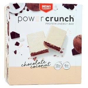 Power Crunch蛋白能量棒巧克力椰子12巴 — 第 1/1 张图片