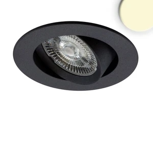 LED recessed luminaire white, round, 8W, 24VDC, warm black, dimmable / Loxone - Picture 1 of 3