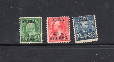 3pc CARIBBEAN  STAMPS LOT OVERPRINT UNSED ID#858 - Image 1 of 2