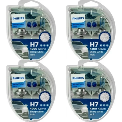 4x Philips WhiteVision ultra DuoBox H7 + W5W 55W 12V Halogen Glühlampen - Bild 1 von 4