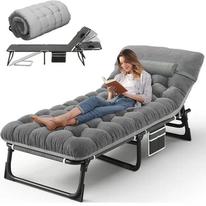 Portable Durable Foldable Single Bed with Comfort - Picture 1 of 9