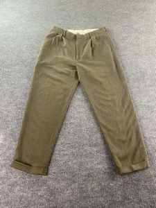 Vintage Polo Ralph Lauren Hose Herren 38x32 Grün Baumwolle Designer Plissee Military - Bild 1 von 15
