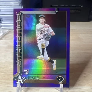 2025 Topps Serie 1 - Jacob Wilson #314 Viola Holo Foil /250 (RC) - Foto 1 di 4