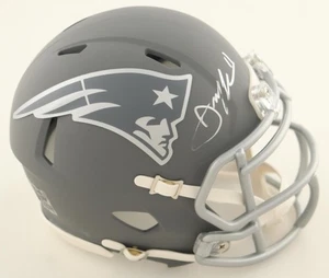 Julian Edelman Signed New England Patriots Slate Alternate Mini Helmet (JSA) - Picture 1 of 3