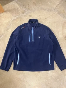 Sudadera RLX Ralph Lauren Para Hombres XL 1/4 Cremallera Azul Golf Perfomance Bellagio Cresta - Imagen 1 de 6