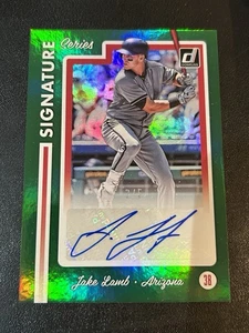 2017 Donruss Signature Series Jake Lamb Green /5 Auto Arizona Diamondbacks SSP - Foto 1 di 2