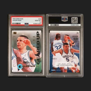 1994 Emotion Jason Kidd RC PSA 10 & 1994 Skytech Force Jason Kidd PSA 9 - Picture 1 of 8