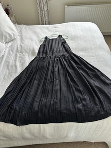 Cabbages & Roses schwarz grau gestreift ärmellos Midi Maxikleid Gr. 12 Taschen - Bild 1 von 16