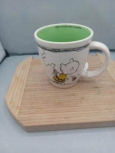 2010 Peanuts Snoopy Charlie Brown Take A Little Time To Unwind Becher Tasse 12 oz - Bild 1 von 14
