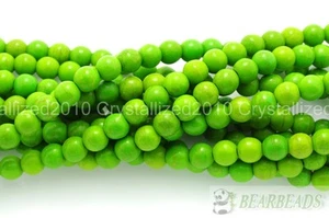 Green Howlite Turquoise Gemstone Round Beads 2mm 3mm 4mm 6mm 8mm 10mm 12mm 16" - Picture 1 of 9
