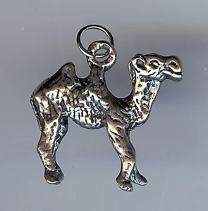 VINTAGE 3D STERLINGSILBER BAKTRISCHES KAMEL CHARM - Bild 1 von 4