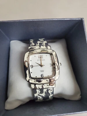 Strada女式银色和白色手表带大象 — 第 1/2 张图片