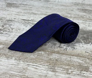 Vintage V2 by VERSACE Blue Baroque Floral Print Silk Neck Tie - Picture 1 of 8