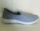 WOMENS ACTIVE WALKERS SIZE 3 4 5 6 GREY DIAMANTE COMFORT WALKING SHOES TRAINERS