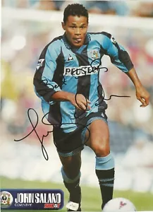 COVENTRY: JOHN SALAKO SIGNED A4 (12x8) MAGAZINE PICTURE+COA - Picture 1 of 1