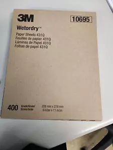 3m-10695 wet/dry 431q sand paper 9x11 sheets silicon carbide 400 grit 50pc - Picture 1 of 1