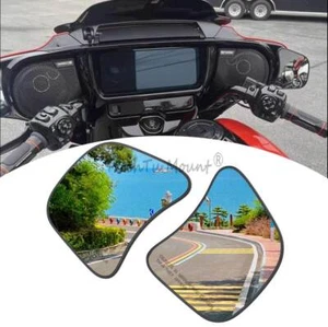 Black Fairing Mount Side Rear Mirrors Fits For Harley Street Glide FLHX/I 2024 - Picture 1 of 21