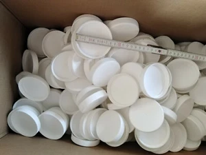 100 Plastikdeckel Schraubdeckel mit Gewinde für Weithalsflaschen Außen84 Innen76 - Bild 1 von 5