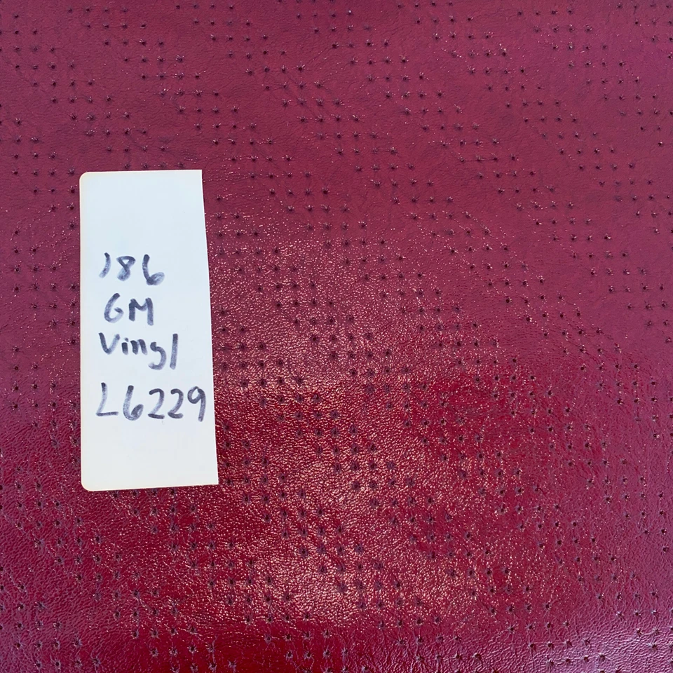 Detroit Auto Interior Vinyl Upholstery Seat Material 1986 GM Melrose Red Perf - Image 1 of 1